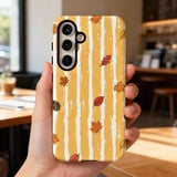 Autumn Leaves Fall Phone Case & Tote Bag, Cozy Rustic Pinecone Acorn Pattern, Seasonal Thanksgiving Gift thumbnail 16