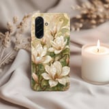 Magnolia Flower Tough Phone Case Art Nouveau Pearl Mosaic Case Elegant Botanical Floral Phone Cover Vintage Aesthetic Gift for Her thumbnail 3