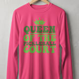 Pickleball Sport-Tek Long Sleeve Tee, Queen of the Pickleball Court, Outdoor Performance Sun Shield Shirt thumbnail 2
