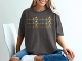 Pickleball Comfort Colors Shirt, Heartbeat Pulse Graphic, Vintage Graphic Tee thumbnail 3