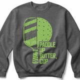 Pickleball Gildan Crewneck Sweatshirt, Paddle Up Butter, Cup, Court Warm Up thumbnail 4