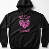 Pickleball Gildan Fleece Hoodie, Just a Girl Who Loves Pickleball Graphic, Warm Court Pullover Sweatshirt thumbnail 1