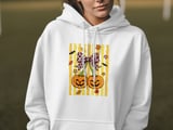 Cute Halloween Pumpkin Sweatshirt, Leopard Bow Spooky Season Hoodie, Fall Faux Glitter Pumpkins T-Shirt for Women thumbnail 11