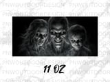 Horror Face Mug Wrap Halloween Sublimation Design Creepy Zombie Digital Download Scary Spooky PNG 11oz 15oz Mug Wrap thumbnail 11