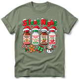 Silent Night Nurse Christmas Tee thumbnail 2