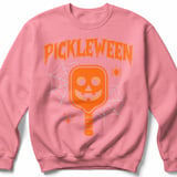 Pickleball Gildan Crewneck Sweatshirt, Pickleween, Court Warm Up Graphic Apparel for Halloween Matches thumbnail 8