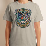 US Coast Guard MH-60T Jayhawk T-Shirt, Military Aviation Search and Rescue Graphic Tee, Veteran Helicopter Pilot Gift, Patriotic Mens Shirt thumbnail 8
