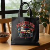 Falling For Fiction Sweatshirt, Bookish Hoodie, Dark Academia Tote Bag, Vintage Reading Crewneck, Cute Book Lover Gift For Readers thumbnail 9