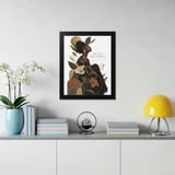 Black Woman Wall Art Poster, Still Becoming Botanical Framed Poster, Afrocentric Self Love Print, Neutral Boho Affirmation Decor thumbnail 4