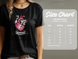 Cancer fighting t-shirt, Anatomical Heart, Strength, Fighter, Made of Strength, Stubbornness, Graphic Tee, Gift for Him, Inspirational T thumbnail 3