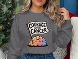 Cancer fighting t-shirt, Courage Over Cancer Tee, Cancer Shirt, Support Cancer Awareness, Cancer Survivor Shirt, Graphic T-Shirt thumbnail 4