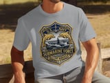 US Navy Submarine Force T-Shirt | Silent Service Emblem | Submariner Veteran Gift | Patriotic Military Apparel Tee thumbnail 6