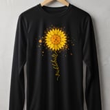 Pickleball Sport-Tek Long Sleeve Tee, pickleball Sunflower Graphic, Athletic Court Sun Shield Shirt thumbnail 1