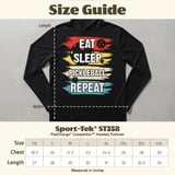 Pickleball Sport-Tek Performance Hood, Eat Sleep Pickleball Repeat Retro Graphic, Lightweight Hoodie thumbnail 8