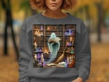 Spooky Ghost Library T-Shirts, Reading Ghost Tee, Halloween Ghost Shirt, Bookish Ghost Tshirt, Halloween T-Shirts, Ghost Lover Gift thumbnail 2