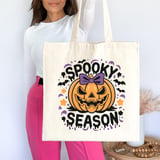 Spooky Season Pumpkin Tote Bag thumbnail 2