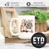Shes Got Places To Go PNG Girls Trip Vacation Sublimation Design, Glam Jetsetter Travel Luggage Clipart, Pink Gold Boho Travel PNG thumbnail 14