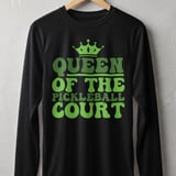 Pickleball Sport-Tek Long Sleeve Tee, Queen of the Pickleball Court, Outdoor Performance Sun Shield Shirt thumbnail 1