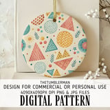 Digital Geometric Pattern, Shapes Bundle, Abstract Art, Watercolor, Seamless Background, Digital Paper, Printable, Commercial Use, Design thumbnail 3