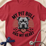 My Pit Bull Has My Heart Tee | Pit Bull Lover Shirt | Pittie Mom Gift | Dog Lover Apparel thumbnail 14