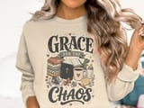 Grace For The Chaos Other, Christian New Mom Gift, Faith Baby Shower, Cozy Parenthood Design, Distressed Scripture Art thumbnail 17