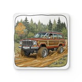 Grand Wagoneer Corkwood Coaster Set, The Waggy Car Coasters, Off Road, Petralla Shop, Classic SUV Art, Car Lover Gift, Drink Coasters thumbnail 4