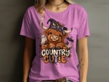 Country Cutie Highland Cow Tee thumbnail 8