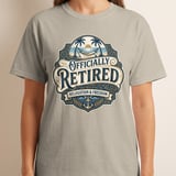 Officially Retired T-Shirt | Vintage Retirement Gift for Men & Women | Relaxation & Freedom Beach Life Tee | Grandpa Dad Tee thumbnail 4