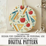 Vintage School Day Digital Pattern Size Bundle Png thumbnail 3