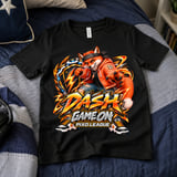 Fox Gaming T-Shirt for Kids, Dash Game On Youth Gamer Tee, Orange Fox Graphic Shirt, Pixo League thumbnail 2