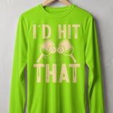 Pickleball Sport-Tek Long Sleeve Tee, I'd Hit That, Sun Shield Shirt for Outdoor Court Play thumbnail 10