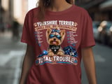 Yorkshire Terrier Total Trouble Tee thumbnail 4