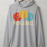 Pickleball Sport-Tek Performance Hood, Pickleball Tri-Color Vintage Balls Graphic, Lightweight Hoodie thumbnail 6