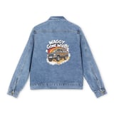 Grand Wagoneer Gone Wild Denim Jacket, Waggy Denim Jacket, Vintage SUV Illustration, Misc Products, Car Lover Gift, Automotive Decor thumbnail 3