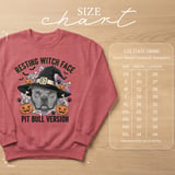 Resting Witch Face Pit Bull Sweatshirt | Halloween Pittie Shirt | Pit Bull Mom Gift | Bully Breed Apparel thumbnail 8