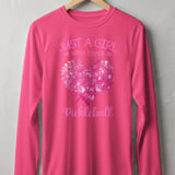 Pickleball Sport-Tek Long Sleeve Tee, Just A Girl Who Loves Pickleball, Sun Shield Shirt thumbnail 2