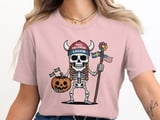 Swedish American Halloween Sweatshirt and T-shirts, Scandinavian Halloween Costume, Sweden USA Flag, Lagom Sweatshirt, Skeleton Halloween thumbnail 2