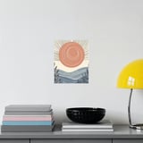 Abstract Sun Posters, Ocean Waves Posters, Botanical Art Posters, Modern Art Posters, Living Room Posters, Boho Style Art Posters thumbnail 2