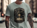 Let Your Light Shine Classroom T-Shirt, Christian Teacher Gift, Vintage Bible Verse Celestial Faith Based Educator Tee thumbnail 12