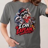 I Can Explain Raccoon Tee thumbnail 1
