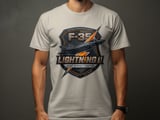 F-35 Lightning II T-Shirt, Fighter Jet Military Crest Graphic Tee, Tactical Aviation Pilot Gift, Air Force Joint Strike Fighter Shirt thumbnail 6
