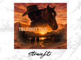 The Sunset Trail Cowboy Tumbler Wrap PNG | Western Horse Sublimation Design  thumbnail 4