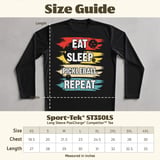 Pickleball Sport-Tek Long Sleeve Tee, Eat Sleep Pickleball Repeat, Performance Sun Shield Shirt thumbnail 12
