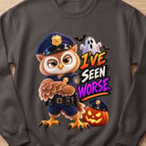 I've Seen Worse Officer Hoot the Owl Sweatshirt thumbnail 8