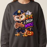 I've Seen Worse Officer Hoot the Owl Sweatshirt thumbnail 15