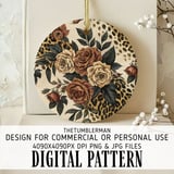 Digital Pattern, Rose Flower, Floral Leopard, Animal Print, Digital Bundle, Seamless Pattern, Fabric Design, Commercial Use, Digital File thumbnail 3