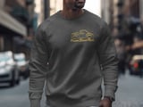 Vintage Hot Rod Sweatshirt, Classic Street Rod Car Crewneck, Retro Faux Gold Auto Graphic Sweater, Car Guy Dad Gift thumbnail 4