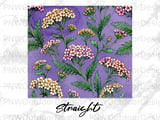 20oz Tumbler Sublimation PNG Purple Floral Seamless Wrap Design | Wildflower Digital File Tapered + Car Coaster | Botanical Cottagecore thumbnail 13