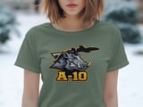 A-10 Warthog Boar Jet Fighter T-Shirt, Military Aviation Air Force Pilot Tee, Patriotic Veteran Gift for Him, USAF Plane Shirt thumbnail 6