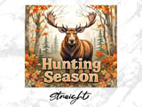 Hunting Season Moose 20oz Tumbler Wrap, Autumn Deer Design, Fall Leaves Tumbler, Wildlife Lover Gift, Outdoorsman Present thumbnail 4